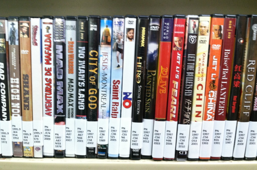 Popular DVD shelf